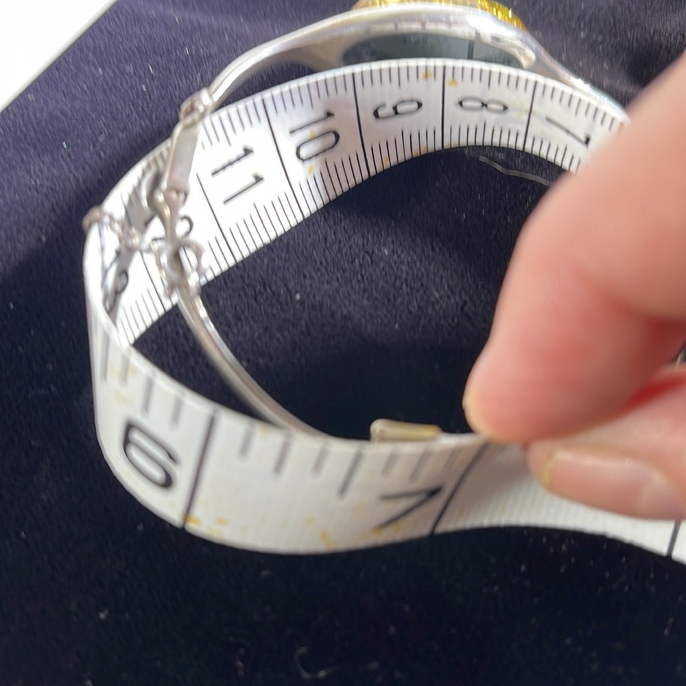 Silver .925 Green Amber bracelet - Picture 6 of 7